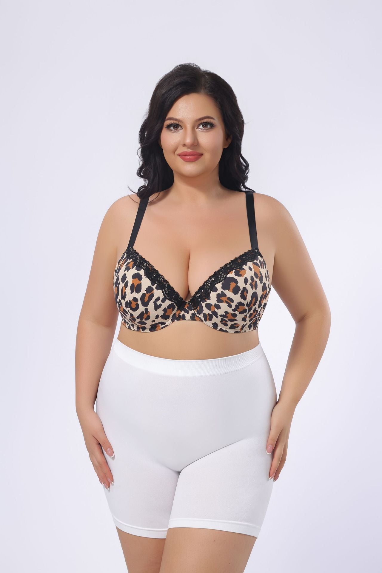D-G Cup Plus Size Underwire Bra Push Up Back Smoothing Minimizer Bra