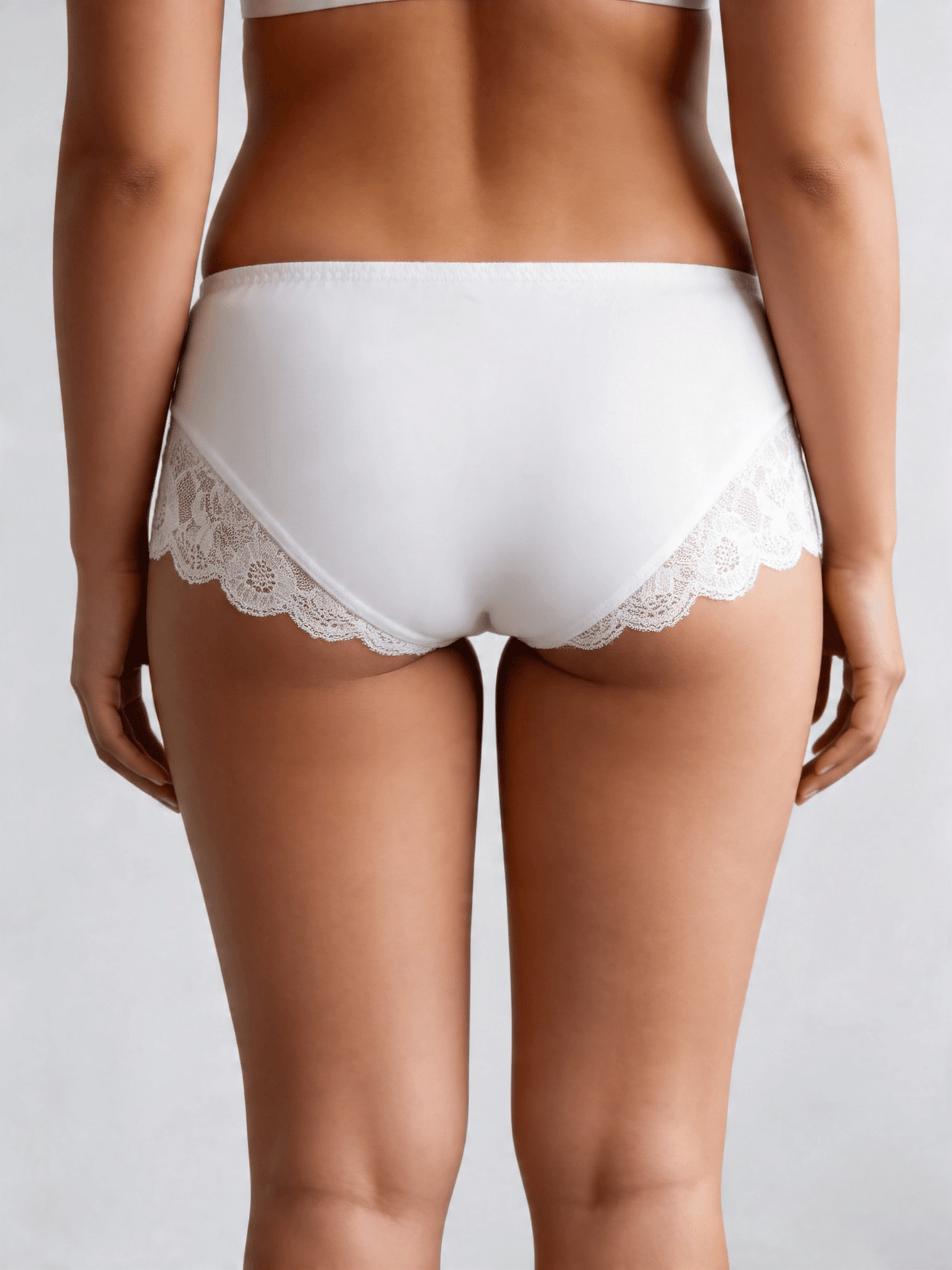 Lace Seamless Breathable Moisture Plus Size Mid-Rise Panties