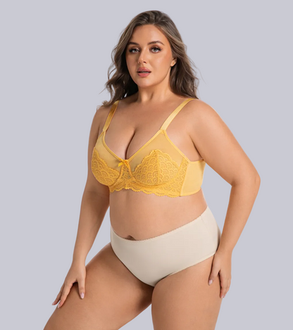 Lace Ultra-Thin Mesh Bra – Intricate Airiness, Seamless Beauty