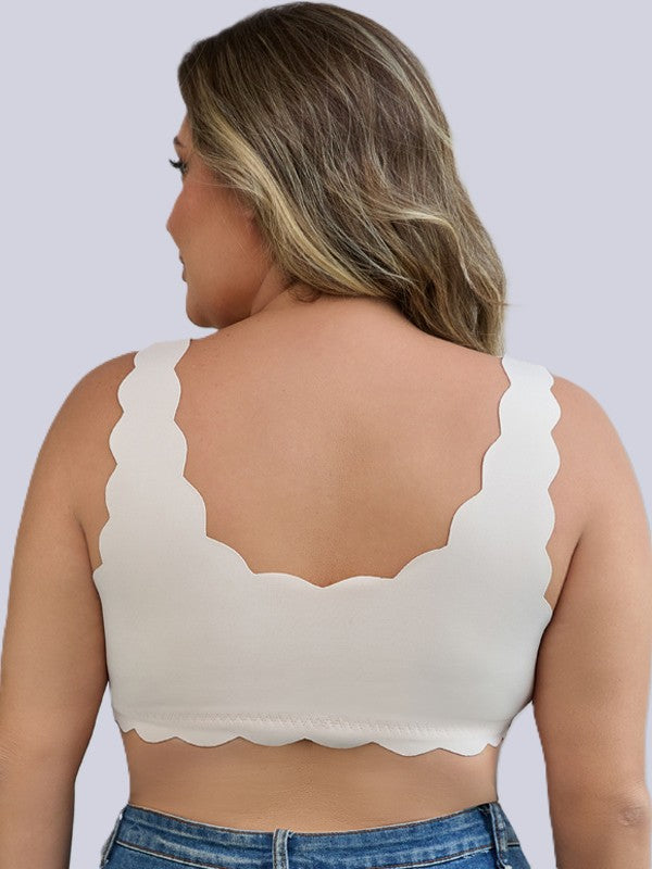soft seamless plus size bra, breathable fabric and smooth back for a neat look.