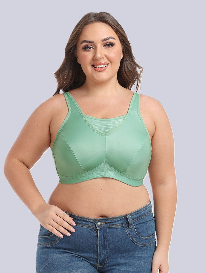 back smoothing plus size bra, front closure design that saves time and effort.