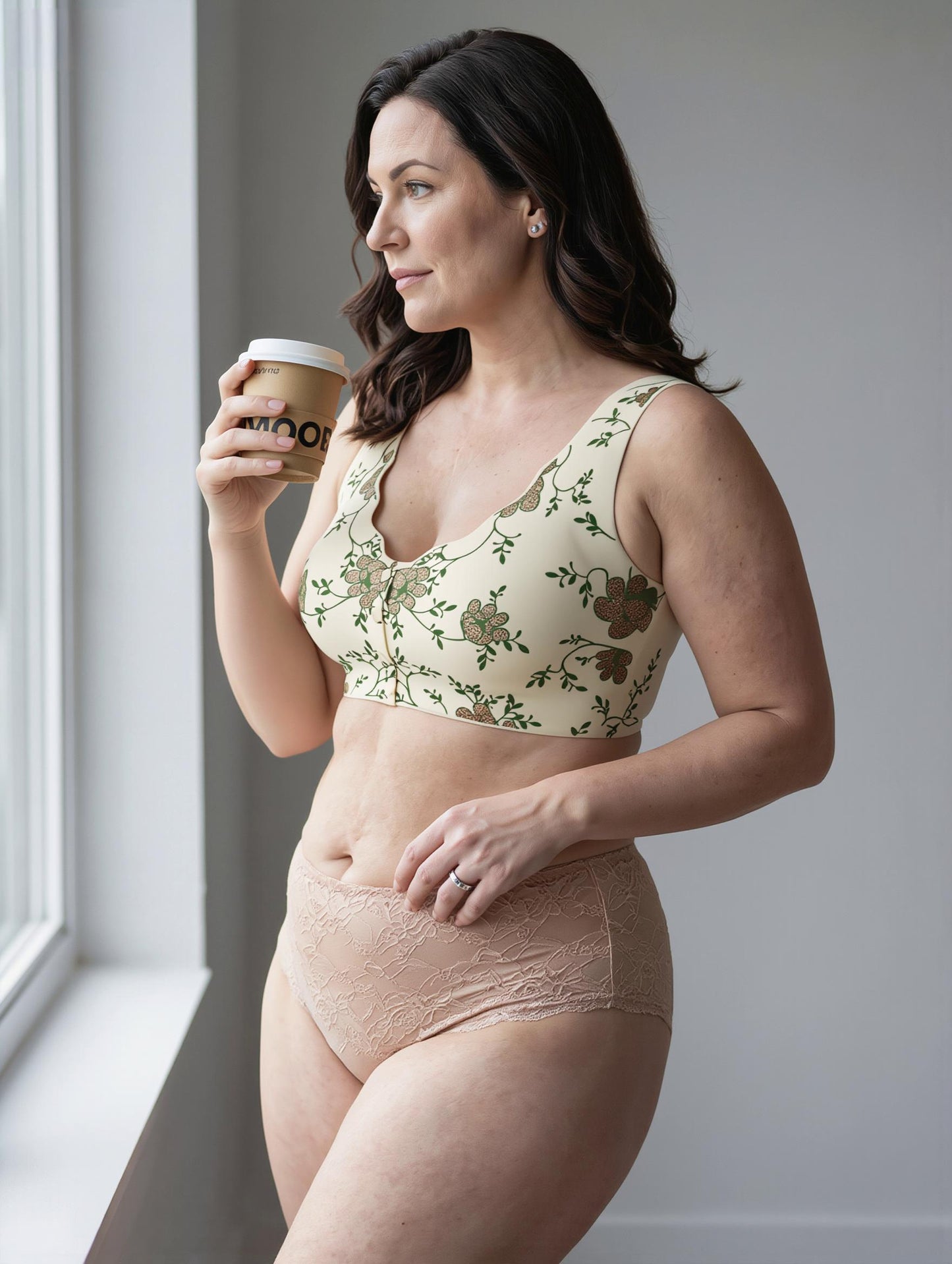 Front Closure Seamless Bra, Push Up, Side Support, Breathable & Comfortable