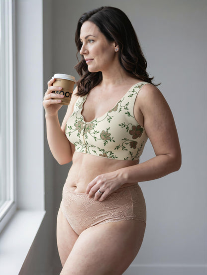 Front Closure Seamless Bra, Push Up, Side Support, Breathable & Comfortable