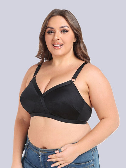 premium satin plus size wireless everyday bra
