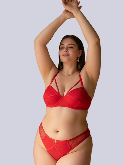 Luxurious Plus Size Lace Bra Set for Women Comfortable Lift & Push-Up