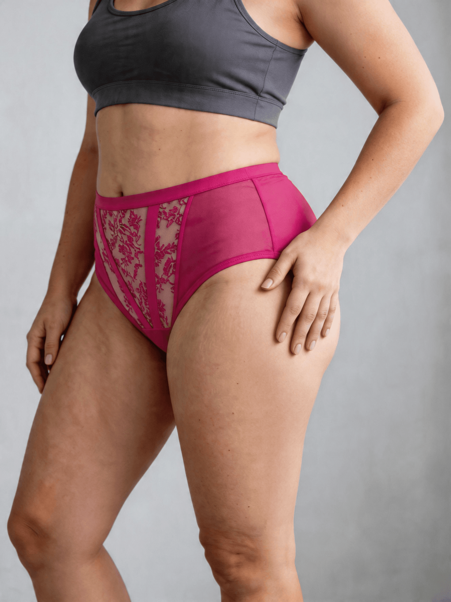 Plus Size Women's High Waist Underwear, Breathable & Embroidery Briefs For Summer