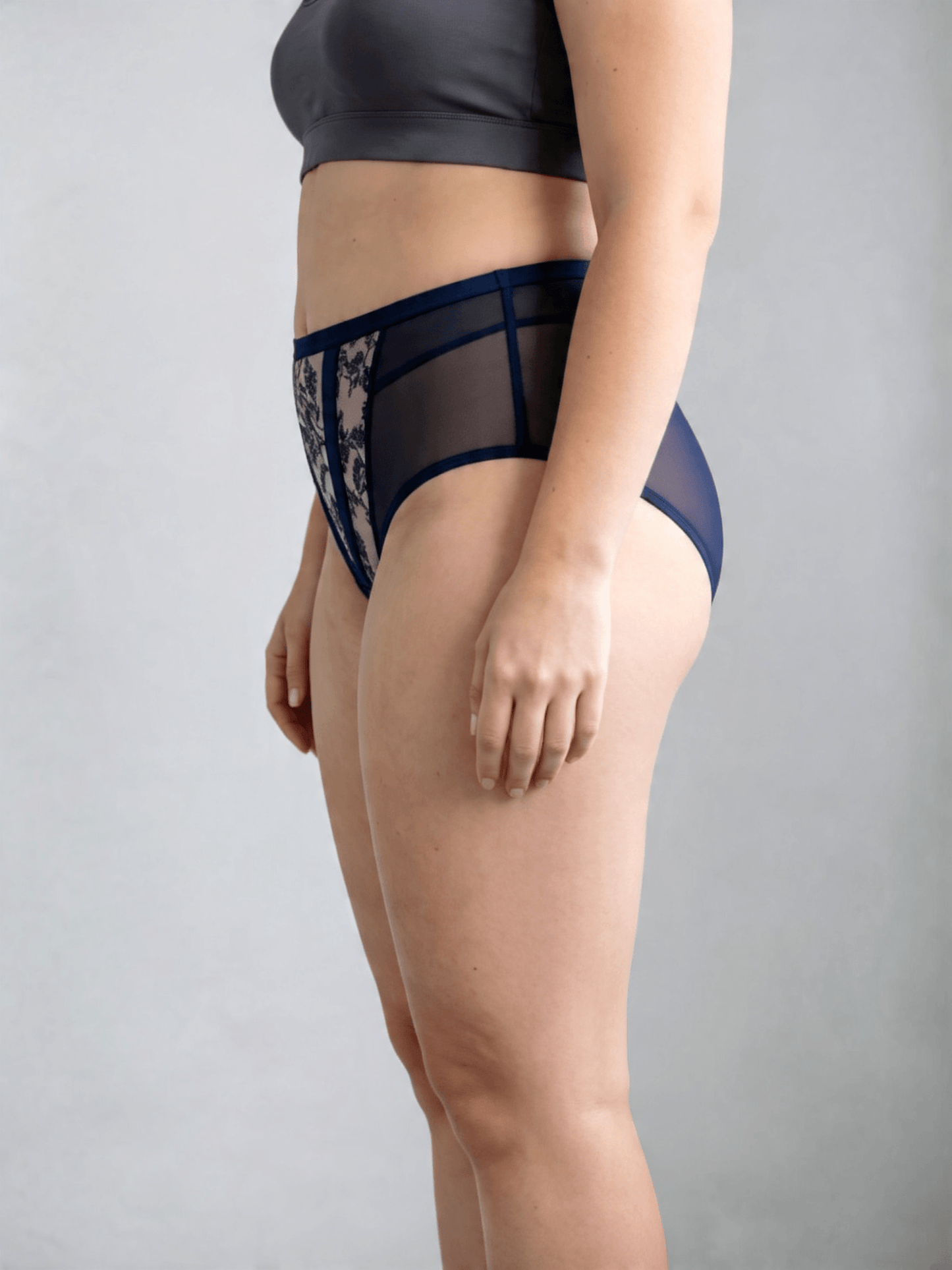 Plus Size Women's High Waist Underwear, Breathable & Embroidery Briefs For Summer