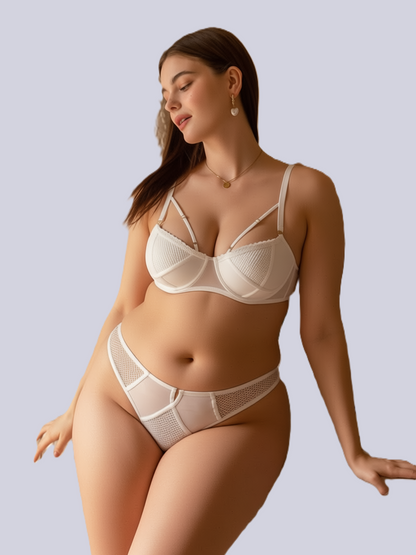 Luxurious Plus Size Lace Bra Set for Women Comfortable Lift & Push-Up