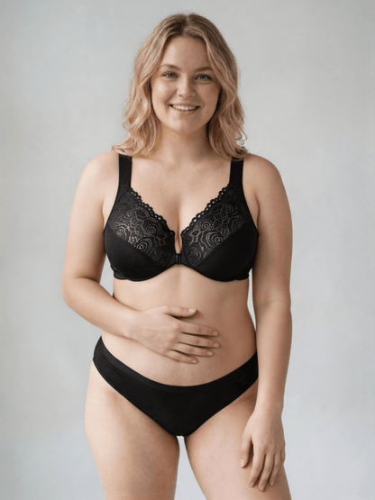 Plus Size Front Closure Full Coverage Seamless Women's Bra With Underwire Support