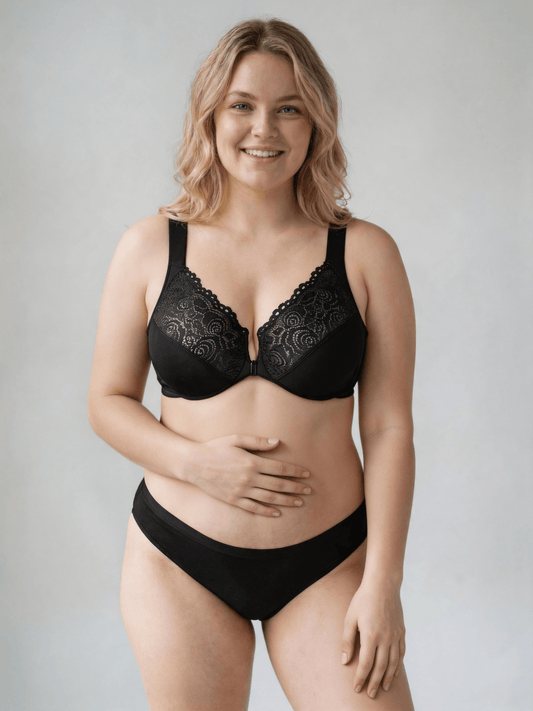 Plus Size Front Closure Full Coverage Seamless Women's Bra With Underwire Support