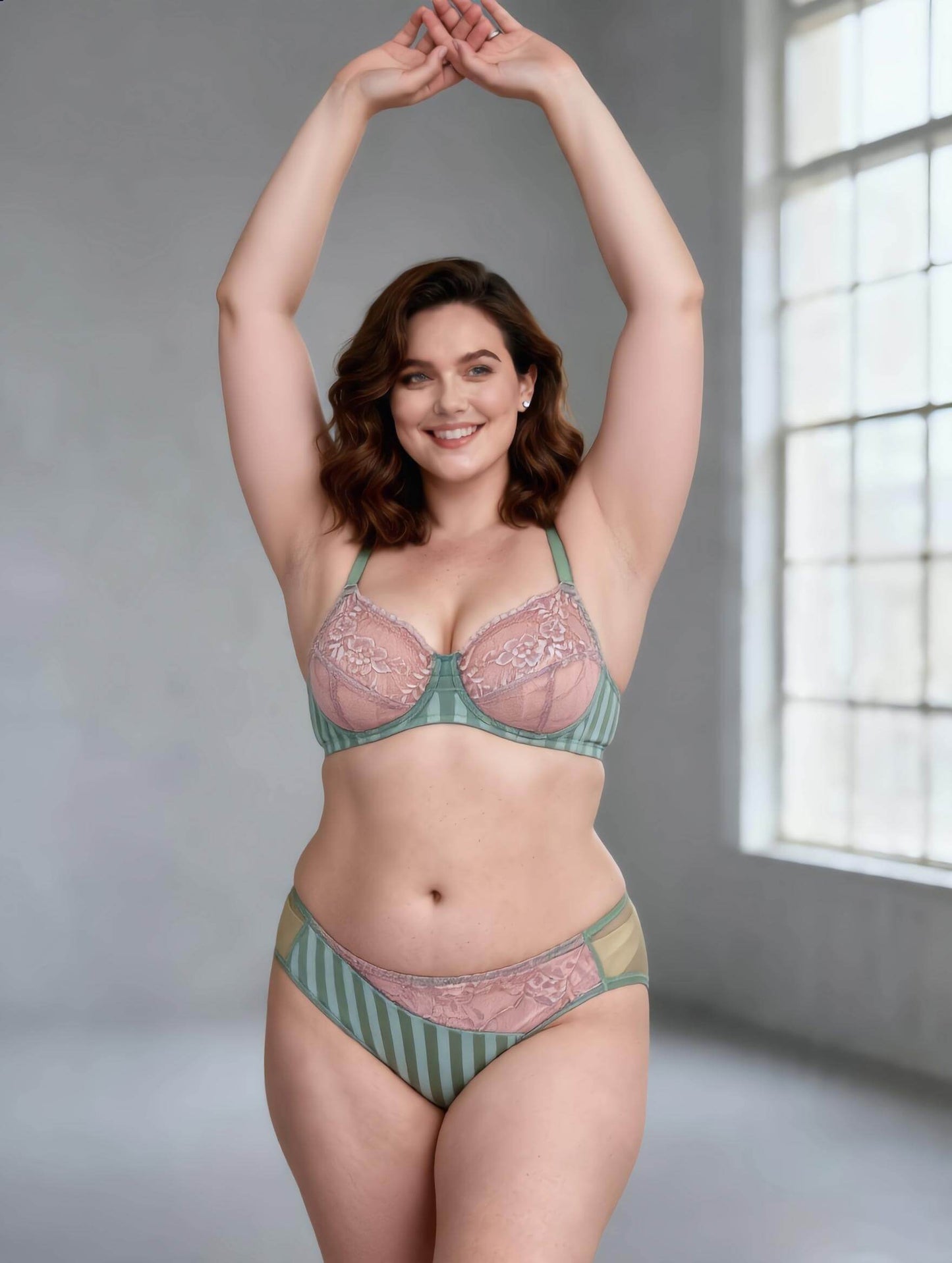 Full Coverage Plus Size Minimizer Bra Set, Side Support & Lift for Curvy Women