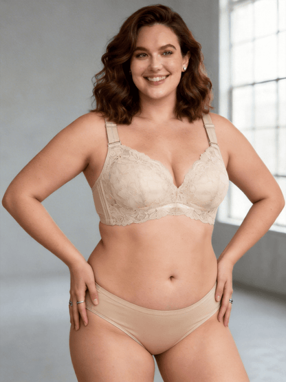 Wireless Full Coverage Thin Cup Minimizer Bra, Slimming & Push-up