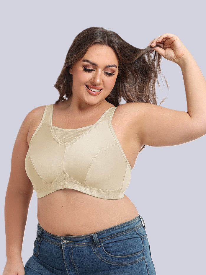 front hook plus size bra, breathable and soft for long-time wearing comfort.