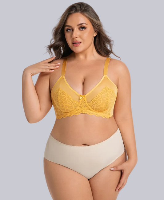 Plus Size Elegant Lace Bra – Timeless Beauty, Tailored for You