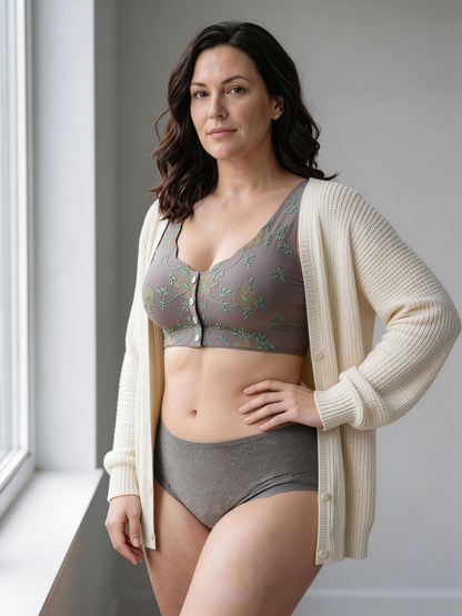 Front Closure Seamless Bra, Push Up, Side Support, Breathable & Comfortable
