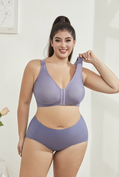 plus size smooth wireless bra with back lift