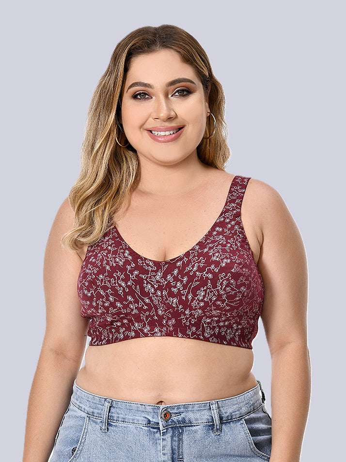 soft, breathable and stylish. this plus size bra uses pure cotton, wireless design and unique chinese prints to bring you comfort and confidence.
