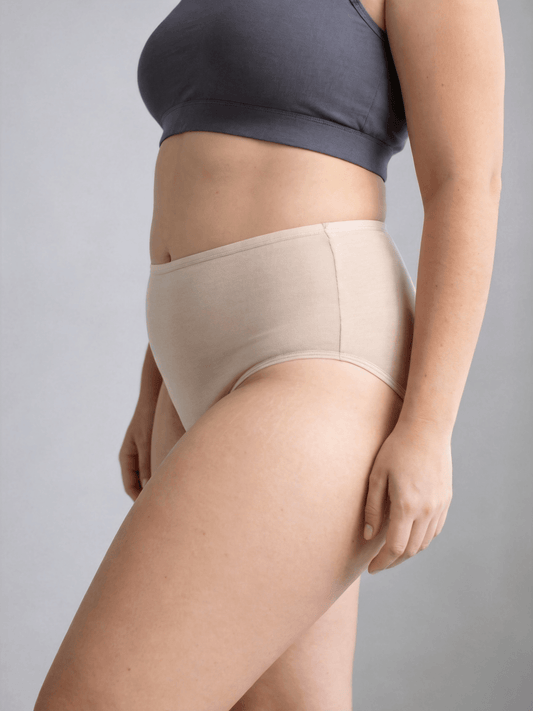 Women's Modal High-Waisted Underwear,Plus Size Extend Crotch for Big Hip
