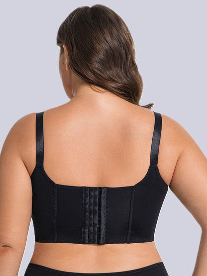 front hook plus size bra, breathable and soft for long-time wearing comfort.