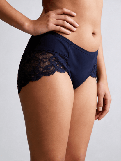 Lace Seamless Breathable Moisture Plus Size Mid-Rise Panties