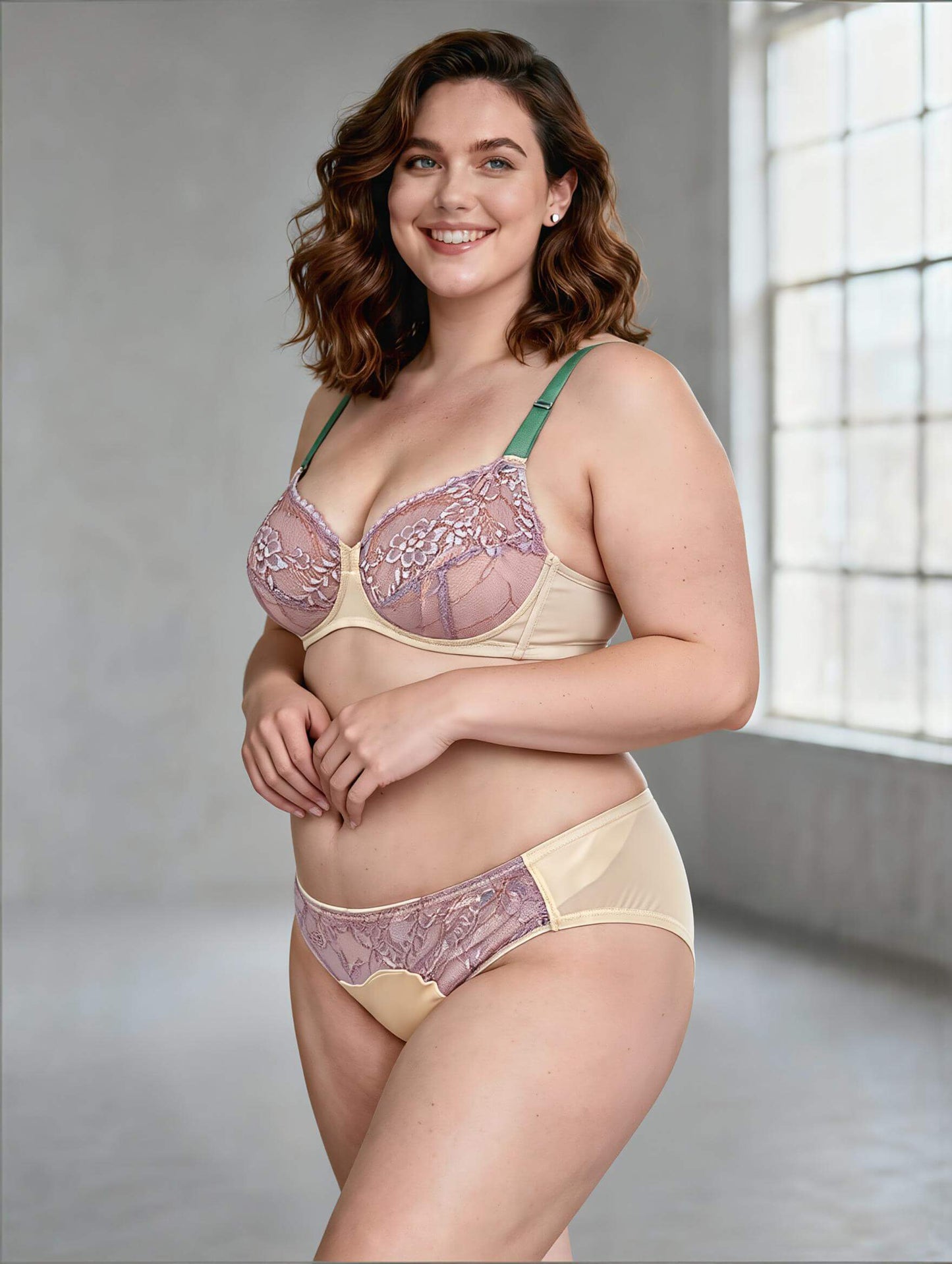 Full Coverage Plus Size Minimizer Bra Set, Side Support & Lift for Curvy Women