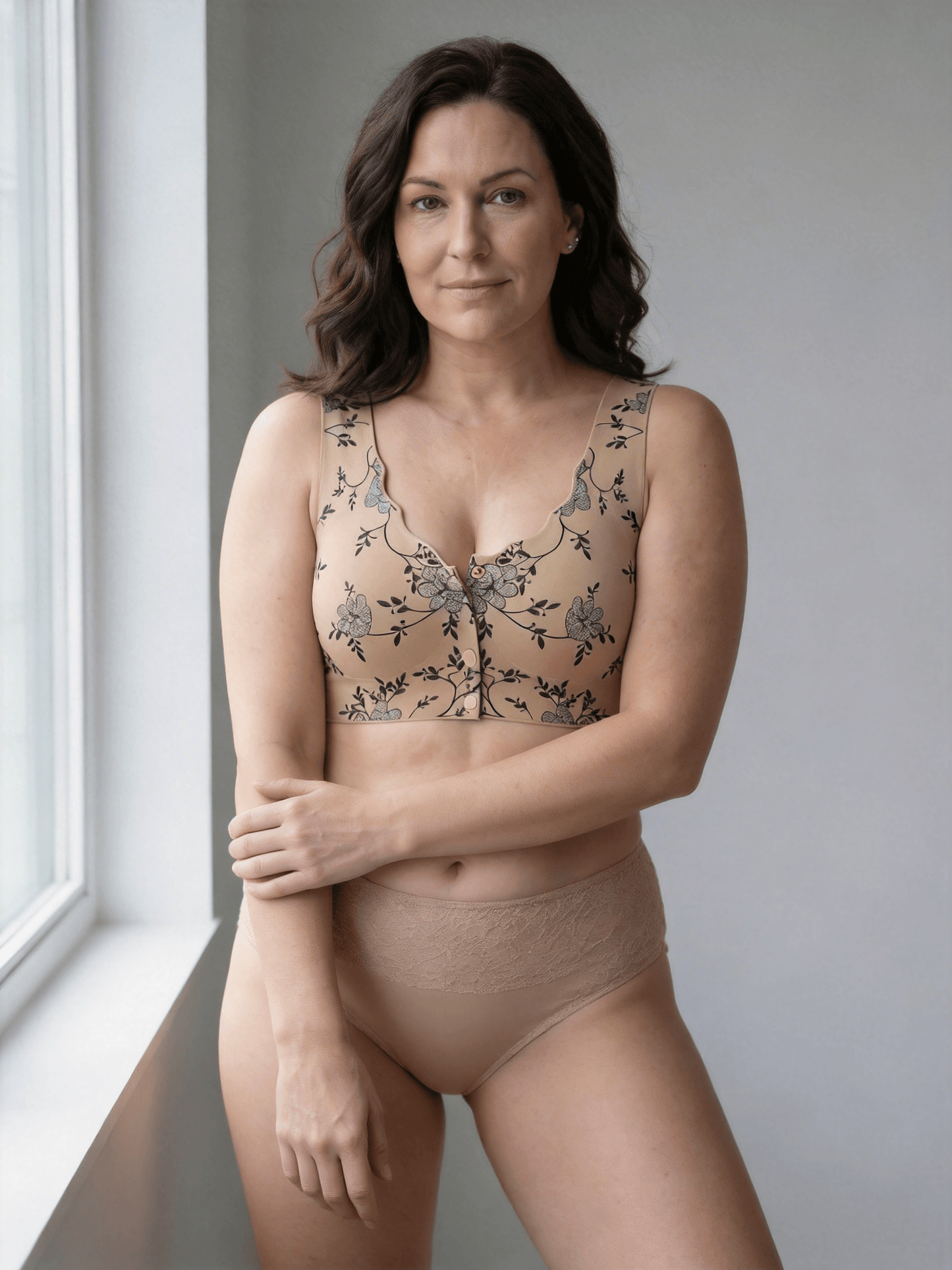 Front Closure Seamless Bra, Push Up, Side Support, Breathable & Comfortable