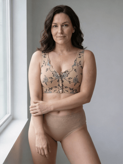 Front Closure Seamless Bra, Push Up, Side Support, Breathable & Comfortable