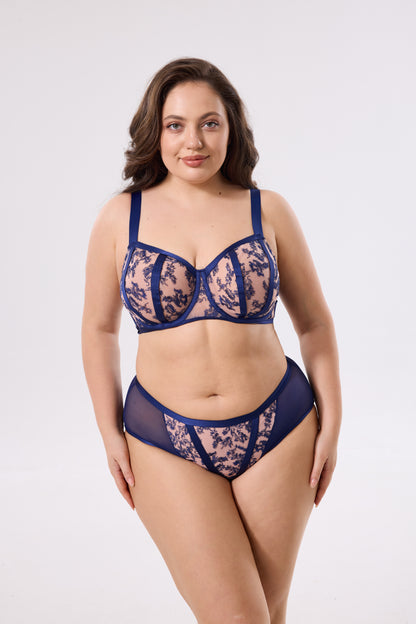 sexy feminine embroidered lace lingerie bra set