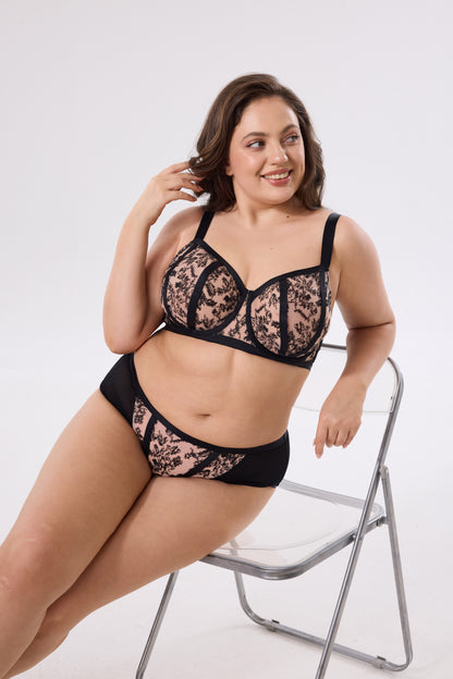 sexy see through lace bra set with underwire