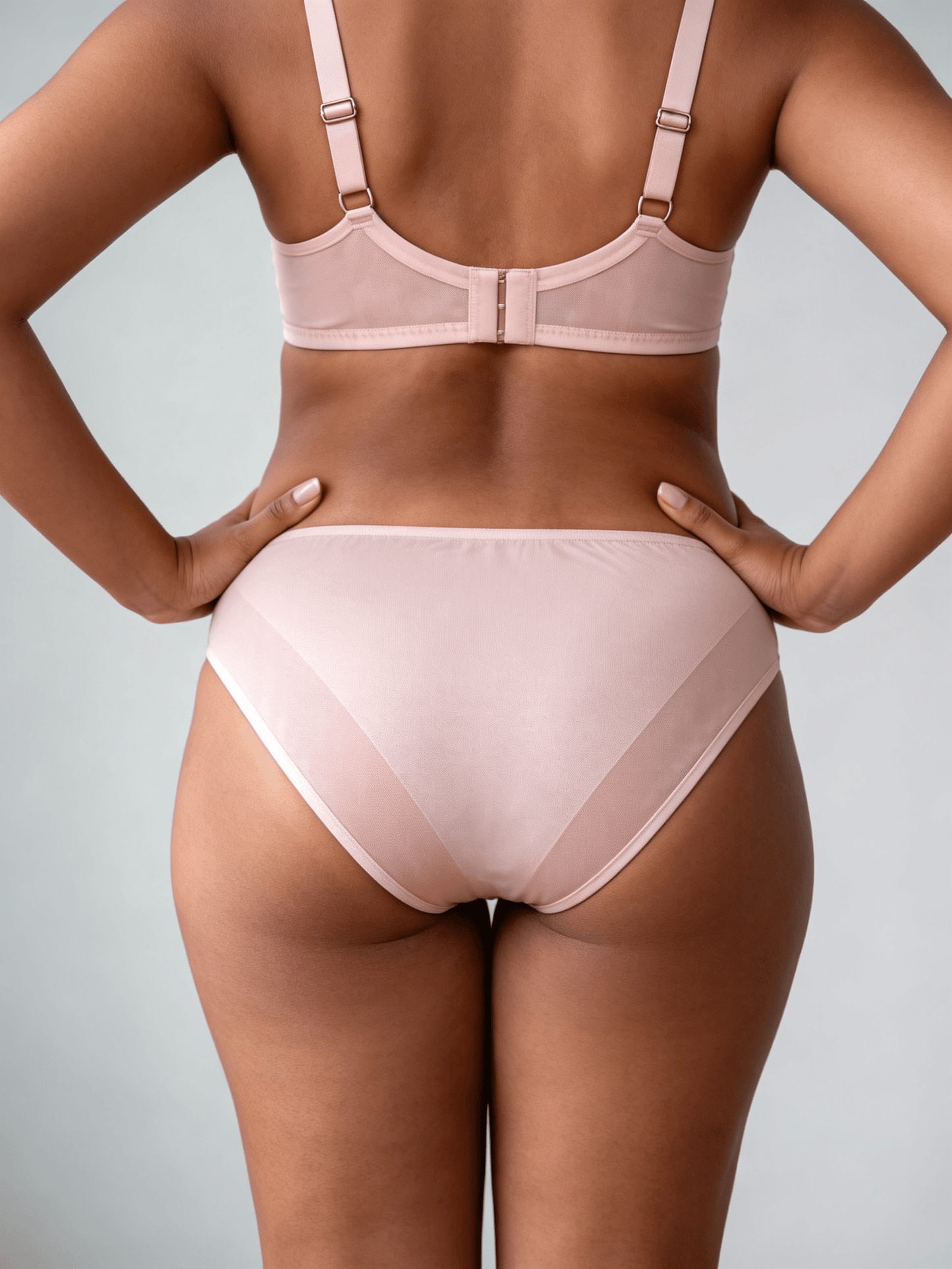 Women's Plus Size Mid Waist Briefs, Breathable Hollow Net-Like Design For Summer