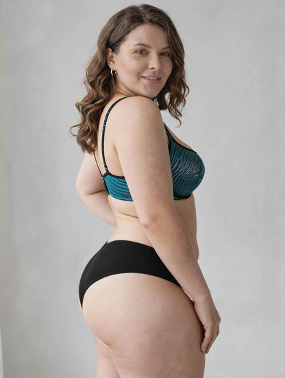 Plus Size Front Closure Elegant Printed Style Intimate with Underwire Support