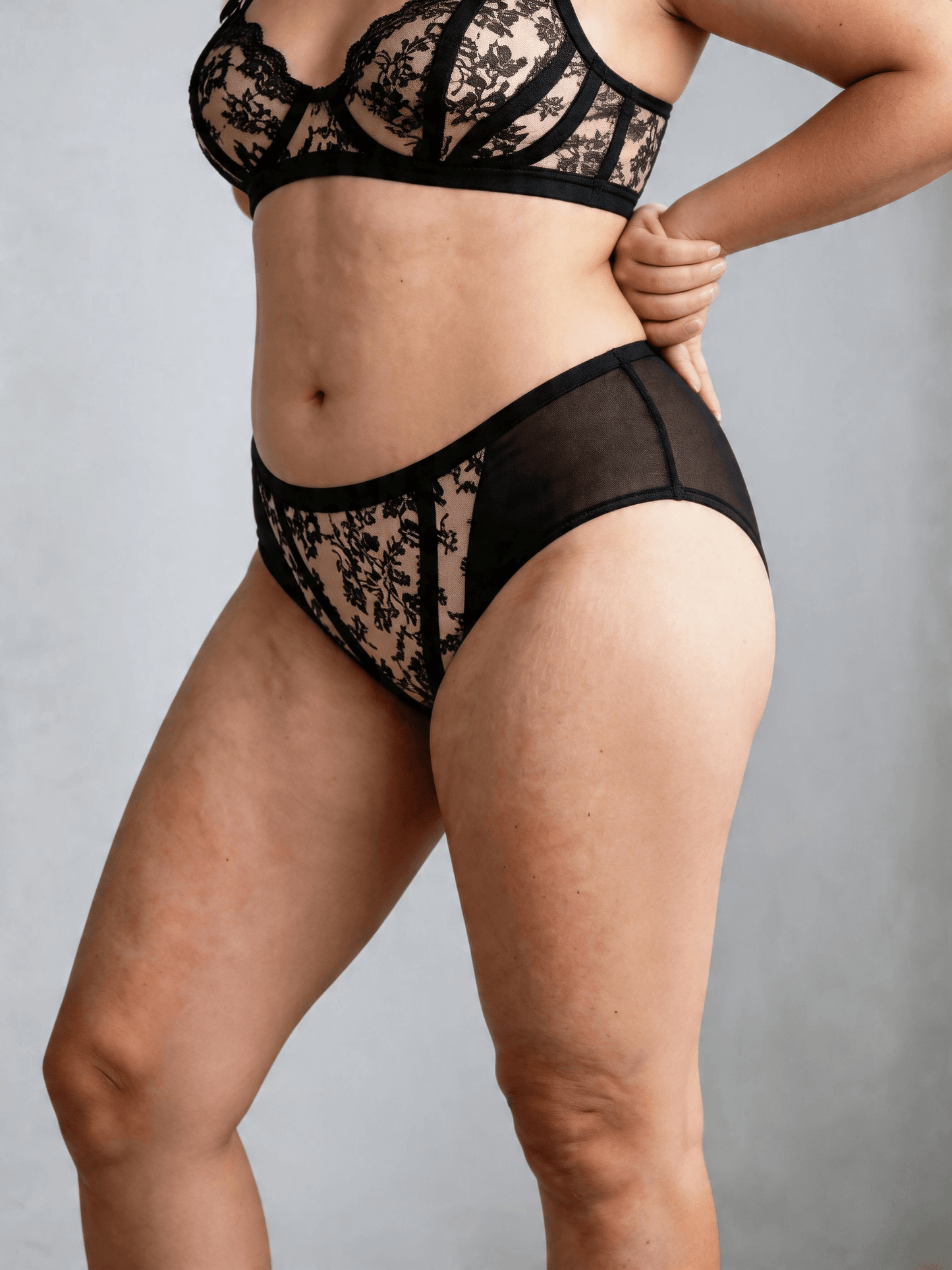 Plus Size Women's High Waist Underwear, Breathable & Embroidery Briefs For Summer
