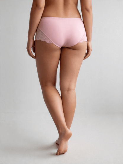 Lace Seamless Breathable Moisture Plus Size Mid-Rise Panties