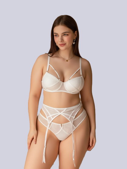 Luxurious Plus Size Lace Bra Set for Women Comfortable Lift & Push-Up