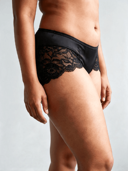 Lace Seamless Breathable Moisture Plus Size Mid-Rise Panties