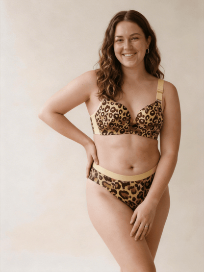 Seamless Plus Size Bra with Floral Print for Curvy Women