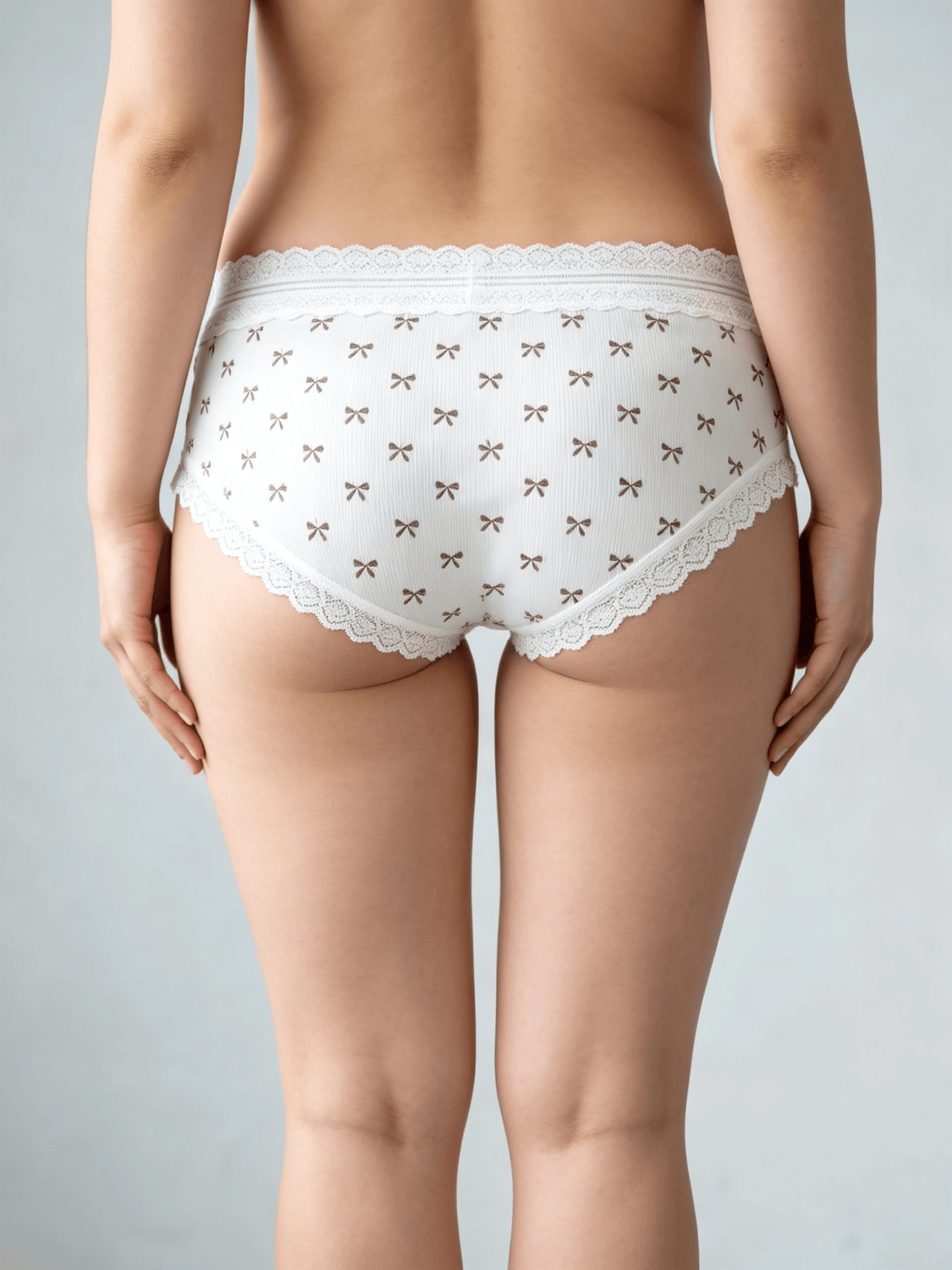 Comfortable Antibacterial Polka Dot Print High Waist Plus Size Briefs