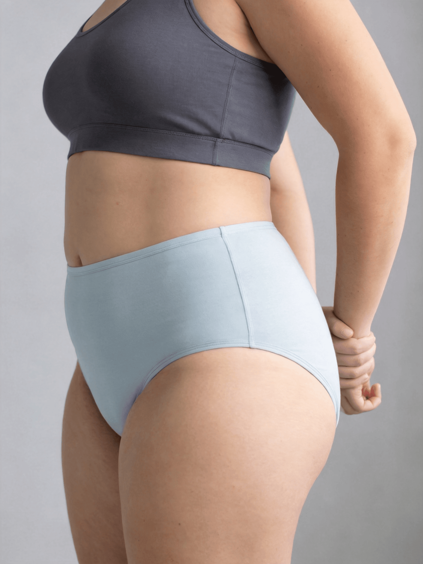 Women's Modal High-Waisted Underwear,Plus Size Extend Crotch for Big Hip