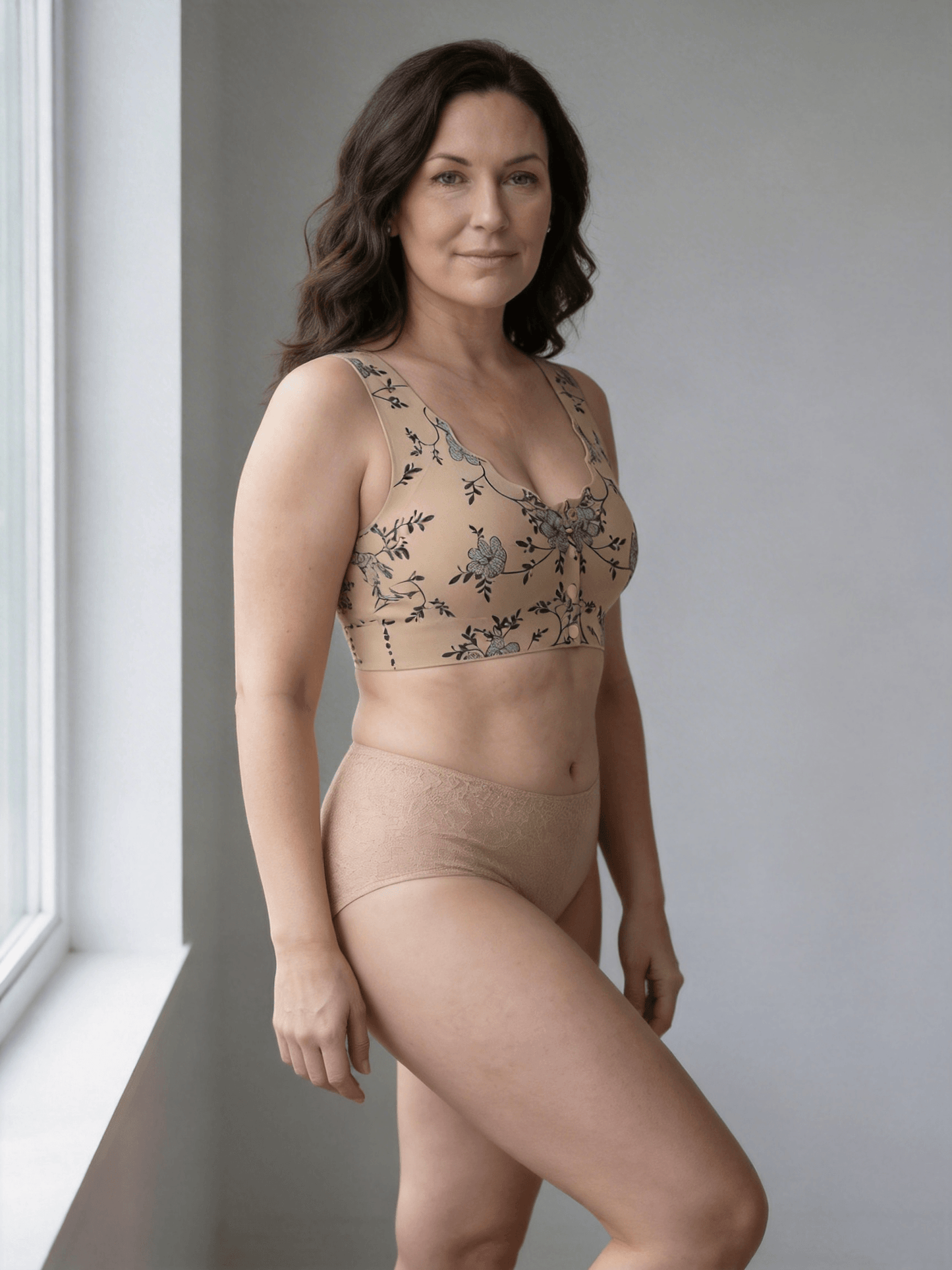 Front Closure Seamless Bra, Push Up, Side Support, Breathable & Comfortable