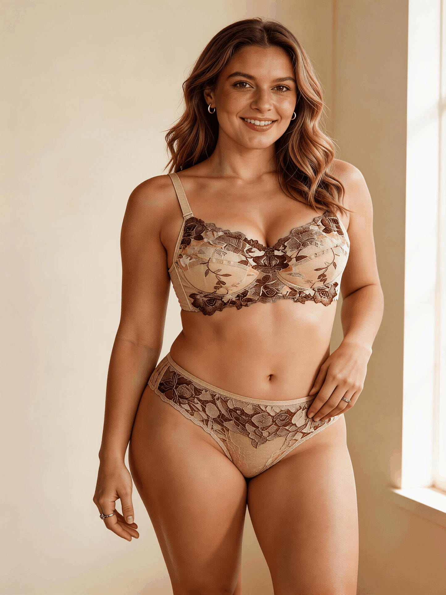 Plus Size Thin Cup Wireless & Full Coverage Minimizer Bra for Women