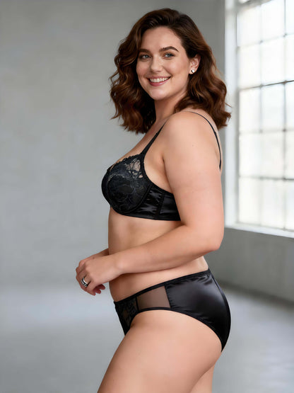 Full Coverage Plus Size Minimizer Bra Set, Side Support & Lift for Curvy Women