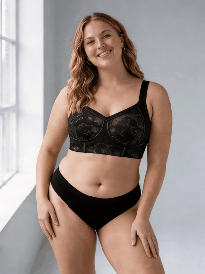 Wireless Ultra Thin Rabbit Ear Cup Bra Minimizer for Curvy Women