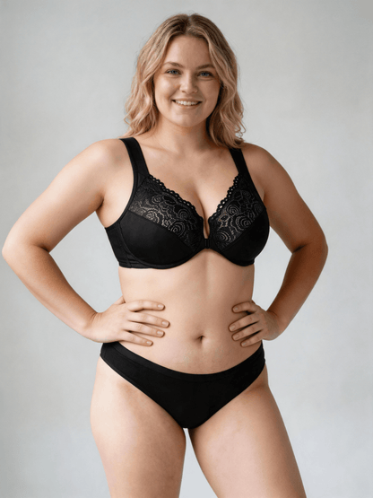 Plus Size Front Closure Full Coverage Seamless Women's Bra With Underwire Support