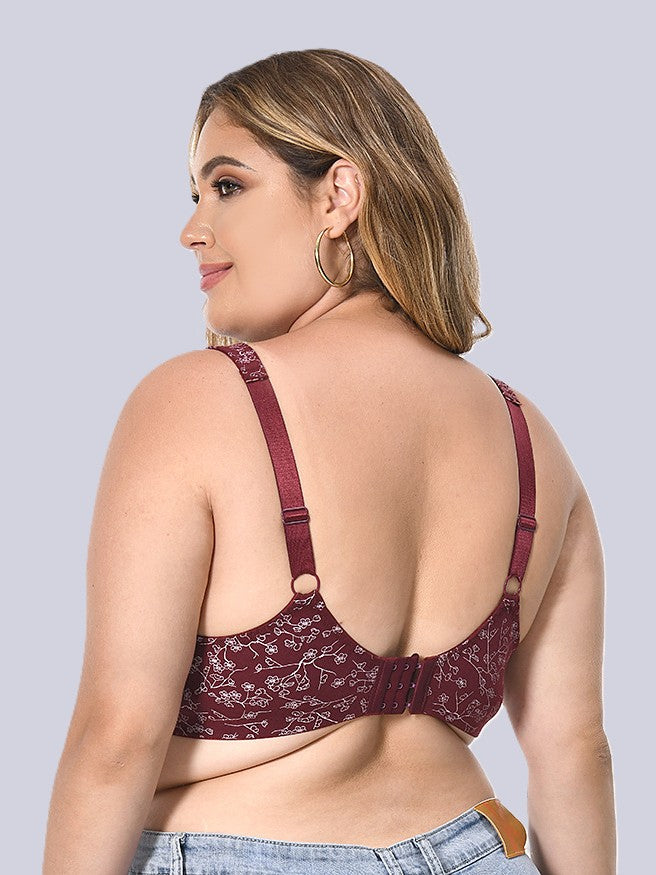 enjoy breathable comfort with our chinese style printed bra. no steel rings, wide straps and soft cotton make it perfect for daily wear.
